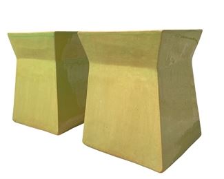 Mid Century Green Outdoor Side Tables