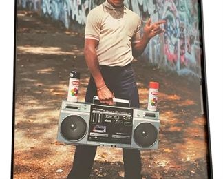 Beyond the streets NYC Hip Hop Boom Box Graffiti ARtist photo in frame
