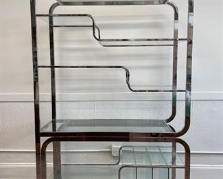 Mid Century Milo Baughman DIA Chrome Shelving