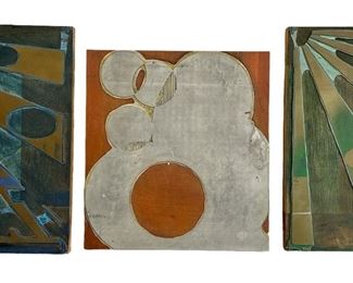 Art Deco Patterned Wood Blocks