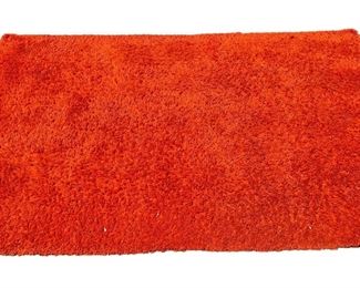 Mid Century Orange Shag Rug