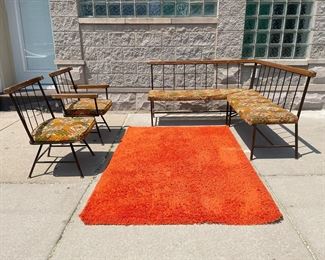 Mid Century Banquette Chairs and Tables