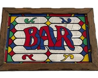 Vintage 1970s Bar Mirror