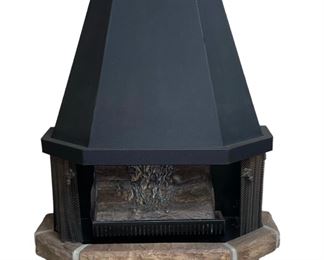 Wall Mount Mid Century Fireplace