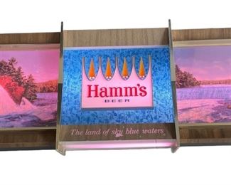 Vintage Hamms Rippling beer sign