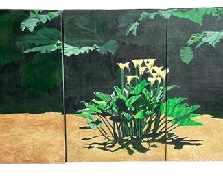 David Devary Triptych Oil Painting