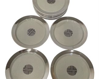 French Art Deco Dinner Plates