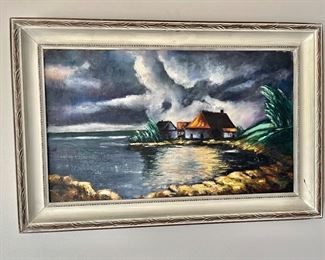 E. Koster shore scene signed 