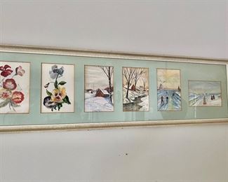 E. Koster signed panel scenes framed 1 of 2