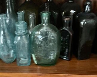 Large collection of vintage bottles 