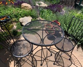 Vintage wrought iron patio set
