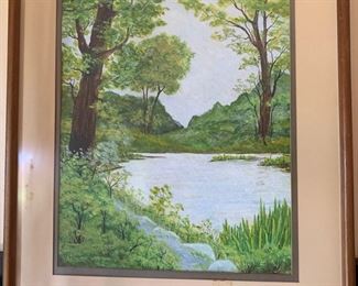 Watercolor water scene