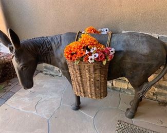 Life size metal burro looking for a good home