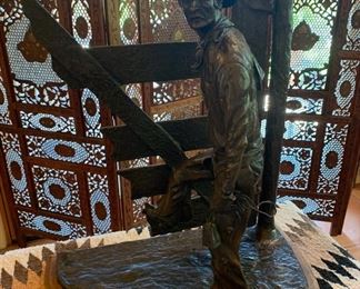 George H. Walbye (1947-) 1979 bronze Rodeo Rider, 15/90, 19 1/2" x 15 1/4"