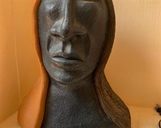 Barry Coffin (Potawatomi/Creek 1947-2016) ceramic bust