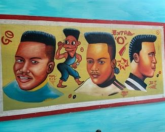 Barbershop painting, Acrylic on  board