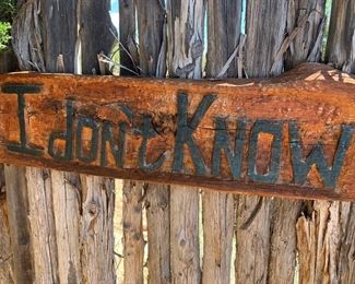 Folk art sign