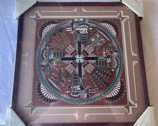 Rosabelle Ben (Navajo) sandpainting 24" x 24"