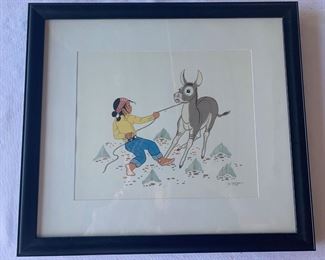 Beatien Yazz (Navajo 1928-) (AKA Jimmy Toddy) serigraph, 16 1/2" x 19 1/2"