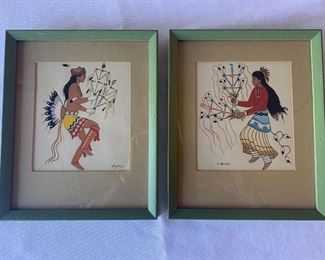 Beatien Yazz and Harrison Begay serigraphs