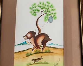 Paul Vigil (1932-2018) watercolor, 12" x 9 1/2"