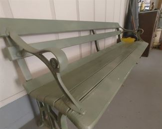 Cast Iron & Wood bench - deacon pew