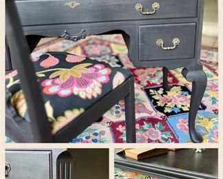 Vintage painted desk with chair 