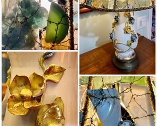 One of a kind handmade lamp and shade 