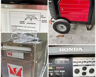 Industrial dehumidifier, Honda power generator 