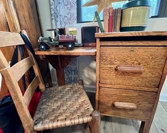 Antique oak desk