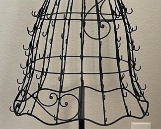 Vintage Full Size 51" Black Metal Mannequin For Jewelry - Scarves - Purses