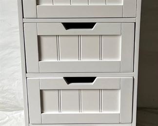 White Veneer 4-drawer Organizer With Marble Top