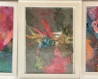 4 Diana Coohill Original Graphic Art In Frames Signed