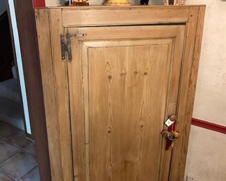 antique pine corner cabinet