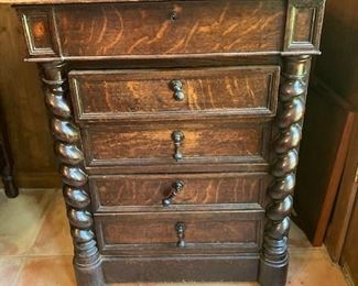 Late 19th century flatware cabinet