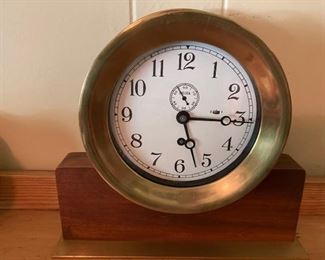 brass ships clock