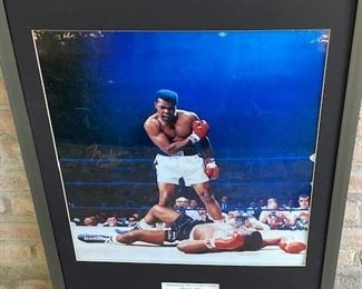 signed Muhammad Ali photo - image size 14 in x 18 in