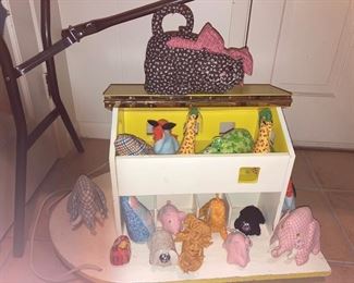 home made doll house and the large animals are also handmade