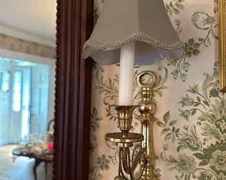 2 Brass Wall Sconces