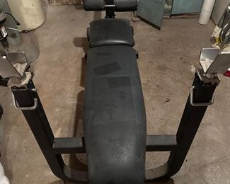 Weight bench with weights