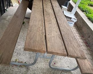 Old Fashioned Wood Picnic Table