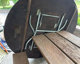 2 Large Wood Folding Tables