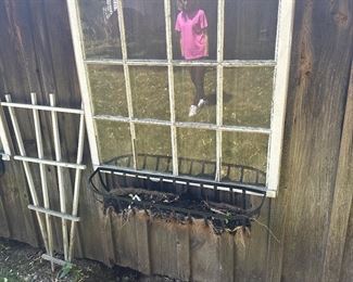 Faux Window with window box (we have two)