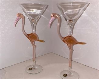 Flamingo Martini Glasses