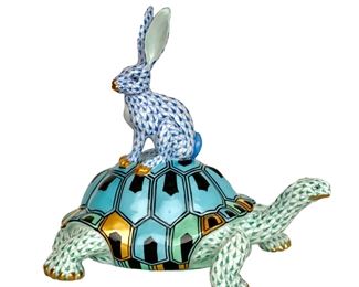 Herend Turtle and Rabbit