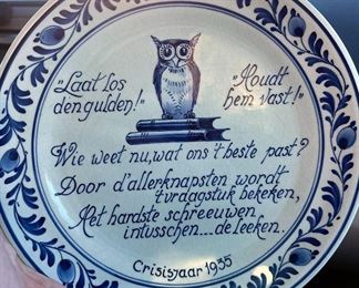 Delft plate, 1935.