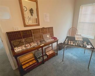 Printer trays and many small collectibles 