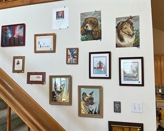 pictures (several are sold, including paint-by-numbers cats and dogs)