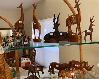 wonderful hand carved  animals, many form Africa