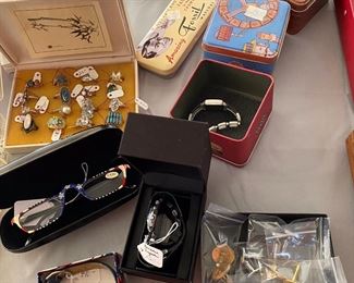 lots of great jewelry buys, some Fossil and Brighton , men's vintage cufflinks sets